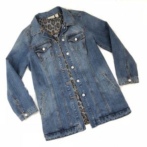 chicos elongated denim jacket